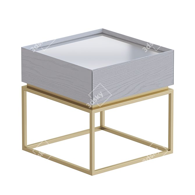 Sakhalin Bedside Tables in 4 Colors 3D model image 5