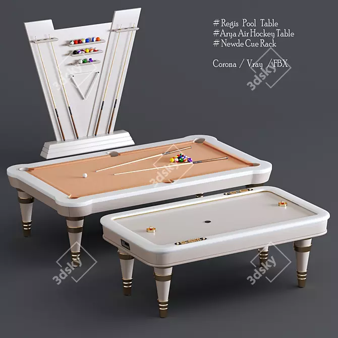 Premium Game Room Furniture Collection 3D model image 1