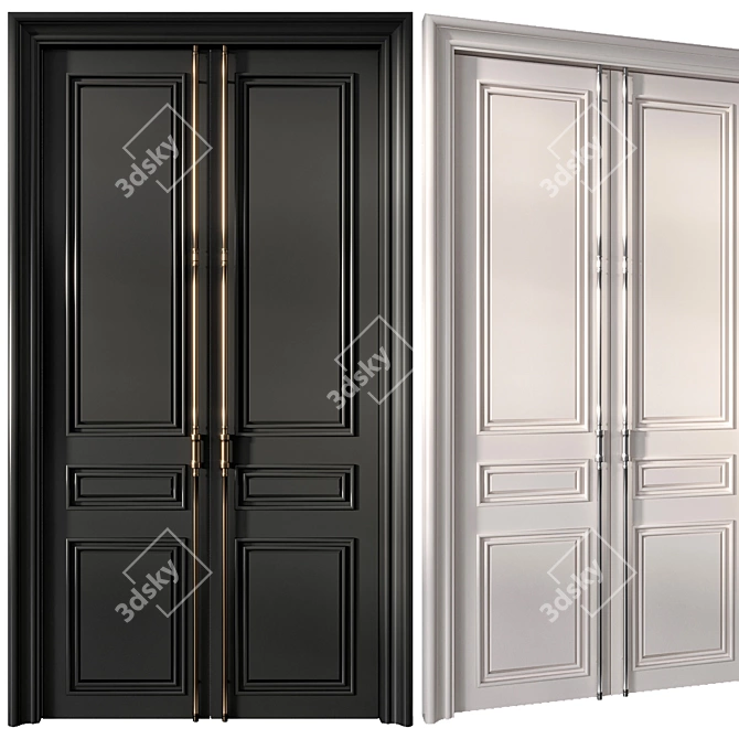 Sophisticated Entrance Door Collection 3D model image 2