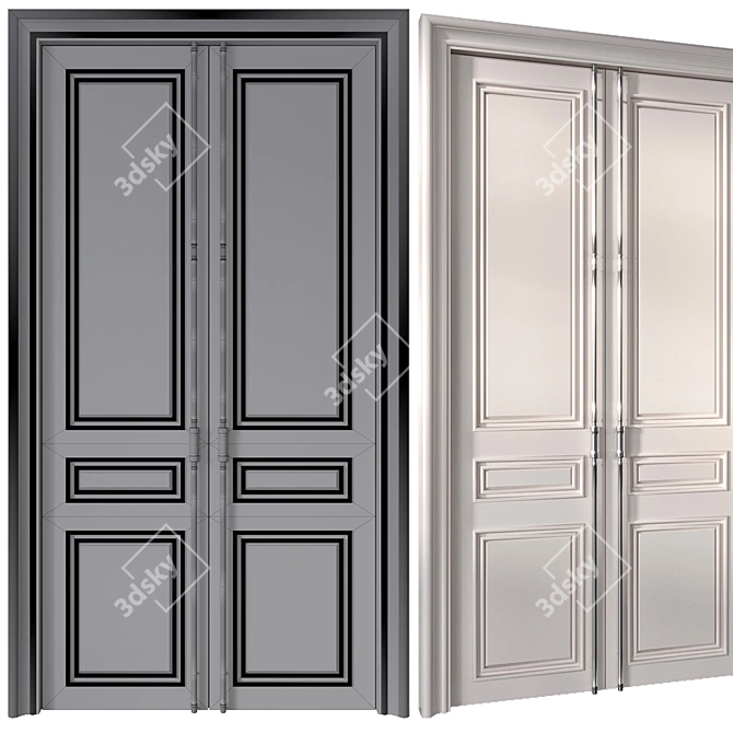 Sophisticated Entrance Door Collection 3D model image 4