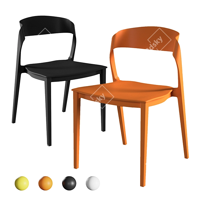 Plastic Chair Morris in V-Ray 3D model image 1