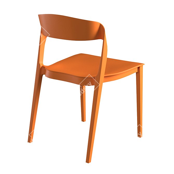 Plastic Chair Morris in V-Ray 3D model image 2