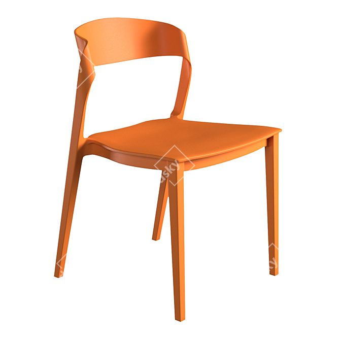 Plastic Chair Morris in V-Ray 3D model image 3