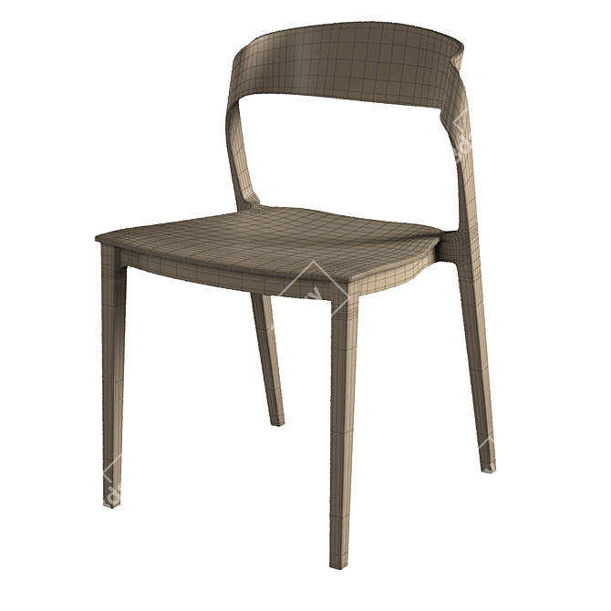 Plastic Chair Morris in V-Ray 3D model image 5