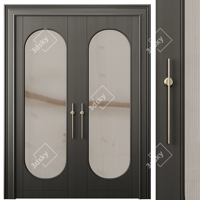 Modern Entrance Door Set 2016 3D model image 1