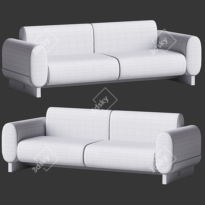 Sleek Modern LEIGH 3D Sofa 3D model image 3