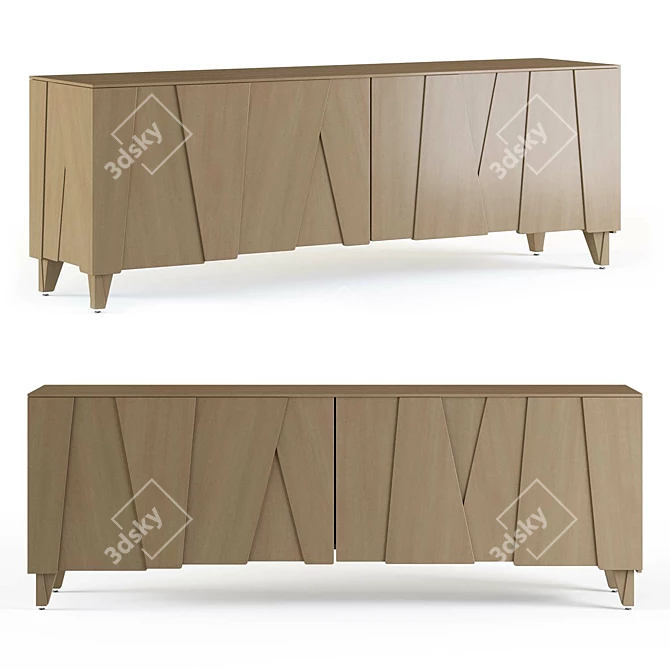 Scala Oak Sideboard by Bina Baitel 3D model image 1