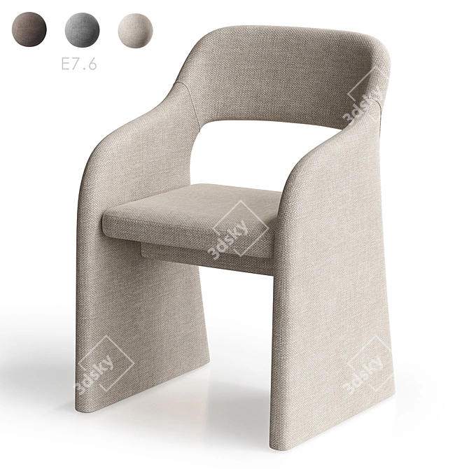 E7.6 Ellipse Chair with Armrests 3D model image 1