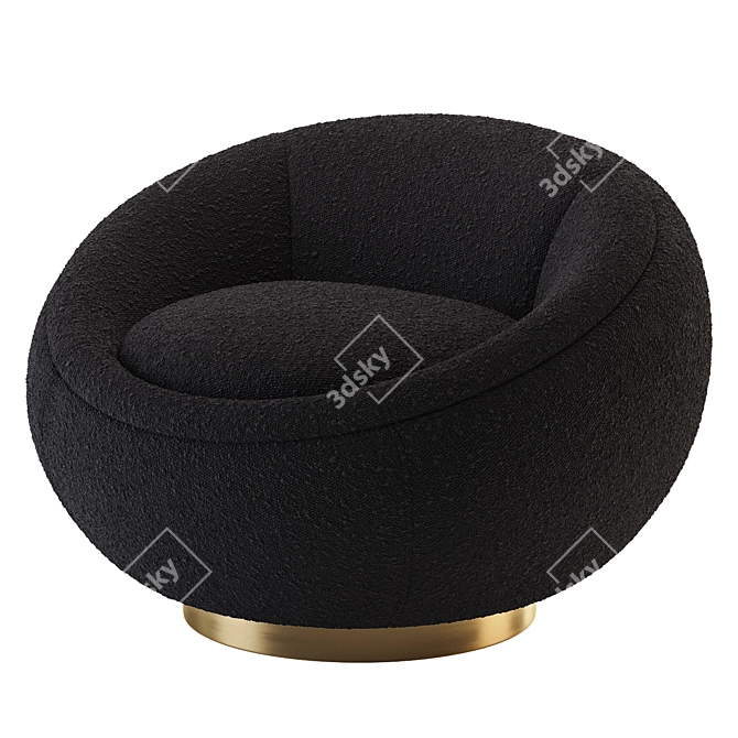 Elegant Swivel Chair Bollinger 3D model image 2