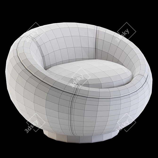 Elegant Swivel Chair Bollinger 3D model image 3