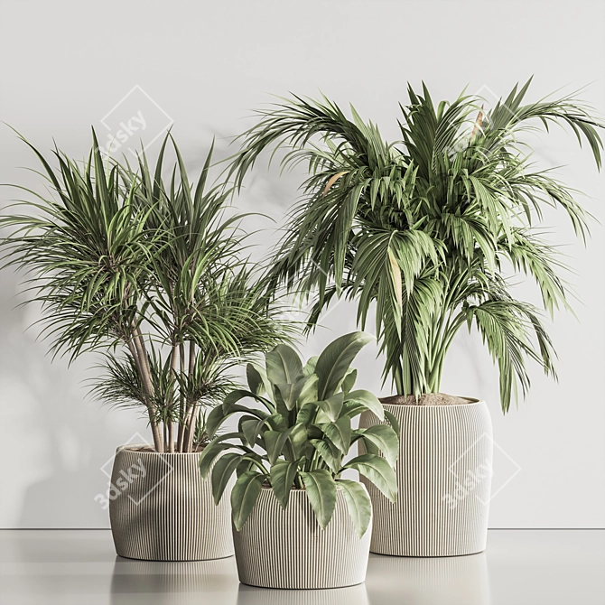 Elegant Indoor Plant Set 132 3D model image 2