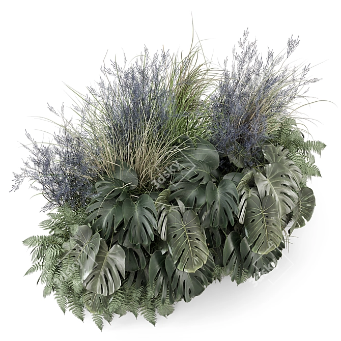 Outdoor Plants Bush Set 3D 3D model image 4