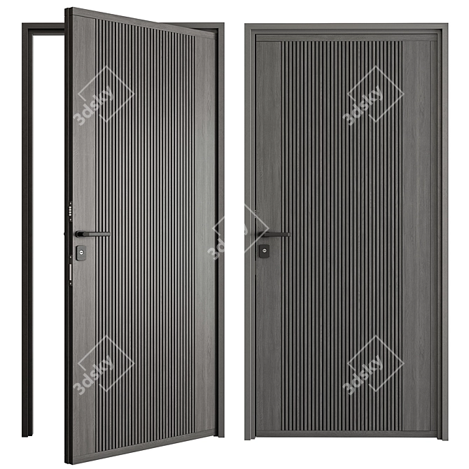 Contemporary Entryway Door Hardware 3D model image 3