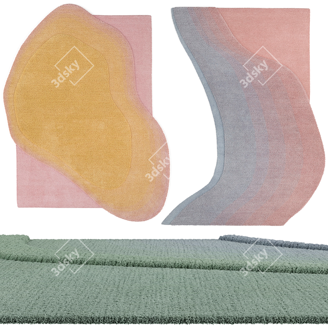 Tidal Collection Carpets Bundle 3D model image 1