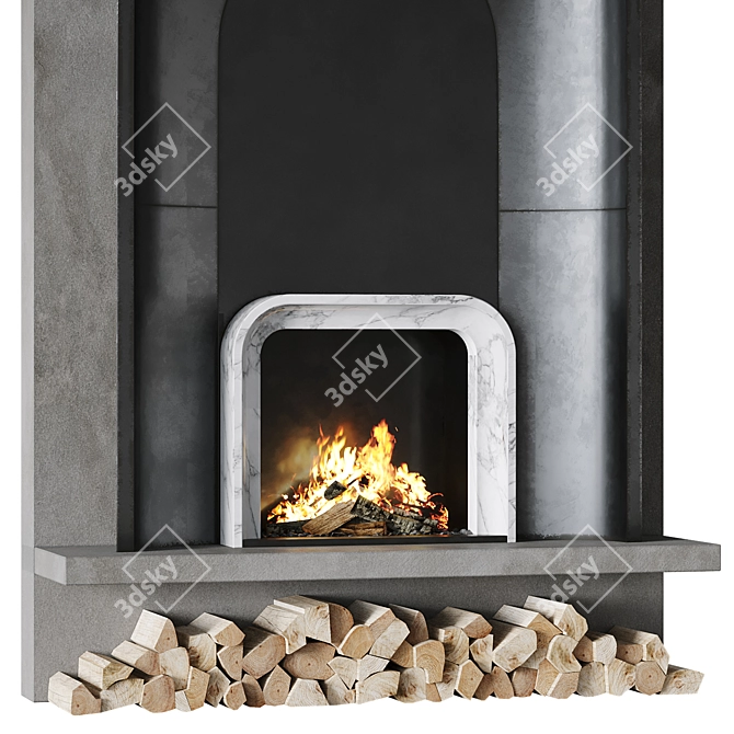 Legacy Corona Fireplace 3D Model 3D model image 2