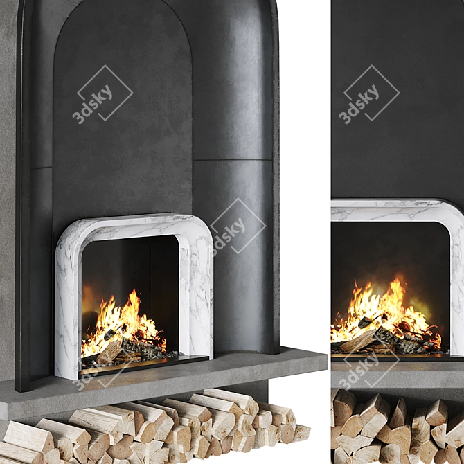 Legacy Corona Fireplace 3D Model 3D model image 3