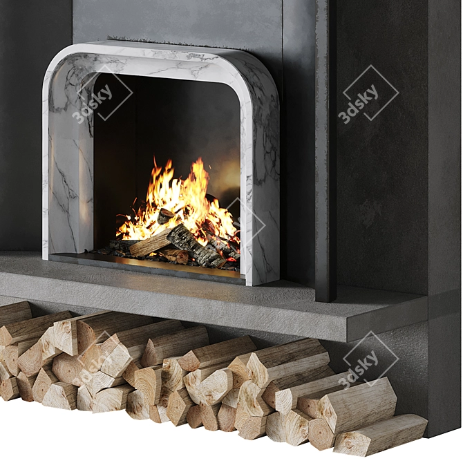 Legacy Corona Fireplace 3D Model 3D model image 4