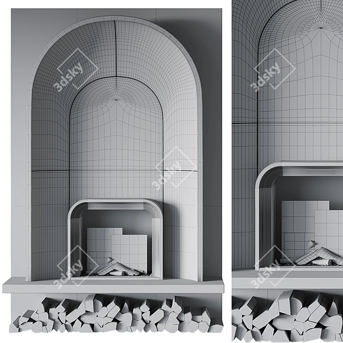 Legacy Corona Fireplace 3D Model 3D model image 5