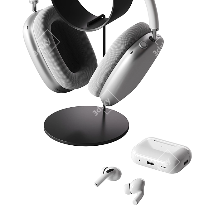 Apple AirPods Max Headphones Set 3D model image 2