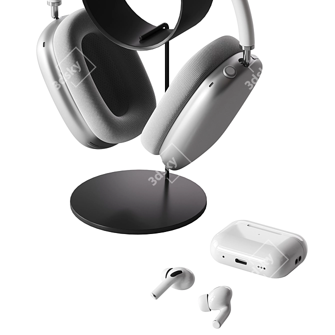 Apple AirPods Max Headphones Set 3D model image 6