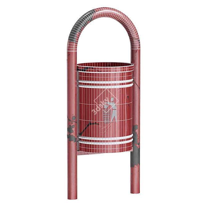  Sleek Modern Trash Can 3D model image 3