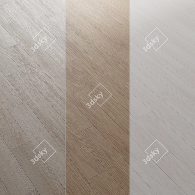 Contemporary Oak Flooring 01 3D model image 1