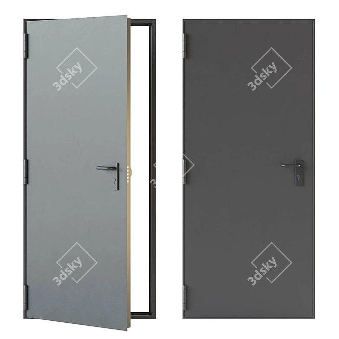 Fireproof Iron Door DIERRE SPLIT 3D model image 1