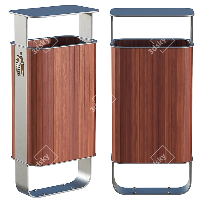 Corona Render Model Trash Can 3D model image 1