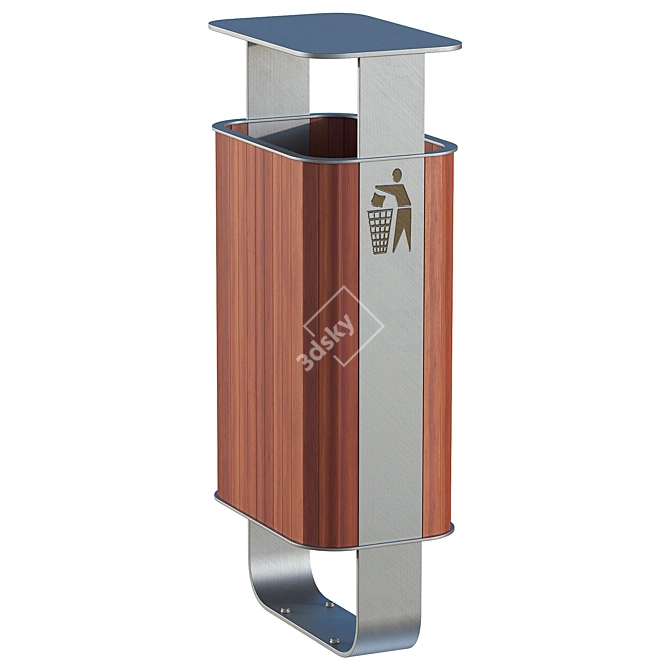 Corona Render Model Trash Can 3D model image 2