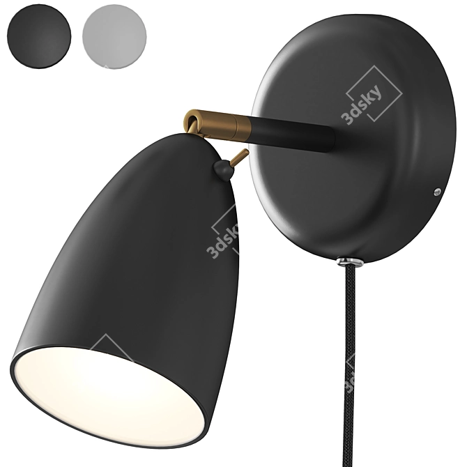 Minimalist DFTP Nexus Sconce 3D model image 1