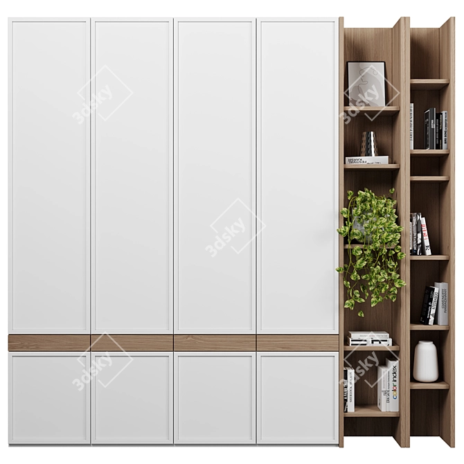 Modular Wardrobe 3D Model 3D model image 1