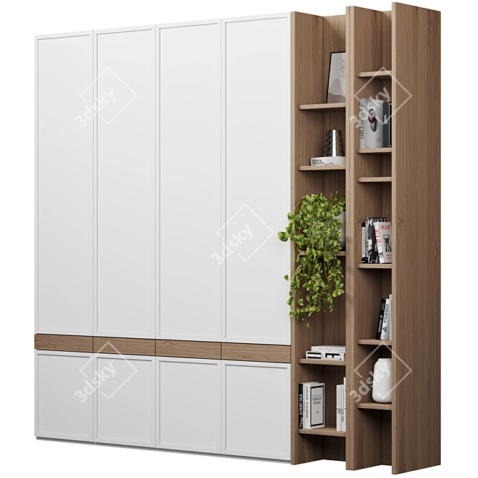 Modular Wardrobe 3D Model 3D model image 2