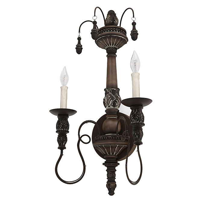 Quorum Salento Vintage Copper Wall Sconce 3D model image 4