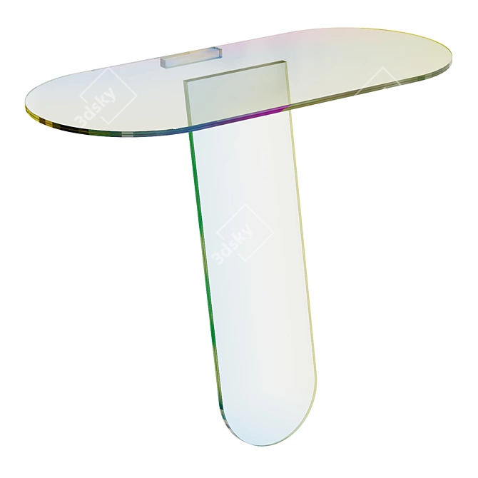 Colorful Glass Console: Shimmer Tavoli 3D model image 1