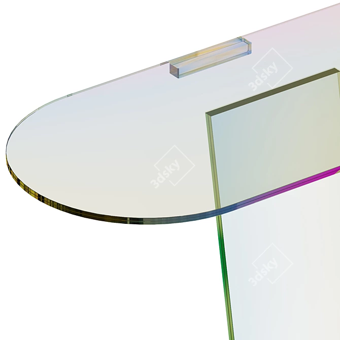 Colorful Glass Console: Shimmer Tavoli 3D model image 2