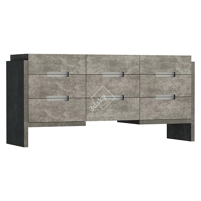 Real-Size Foundations Dresser with UV-Texture 3D model image 1