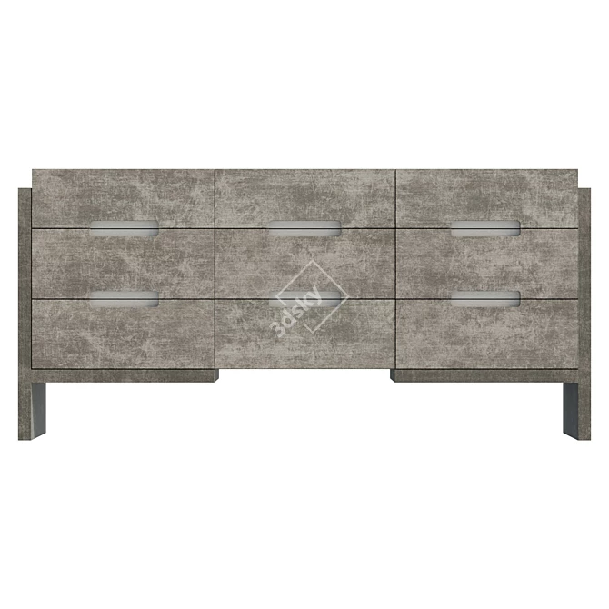 Real-Size Foundations Dresser with UV-Texture 3D model image 2