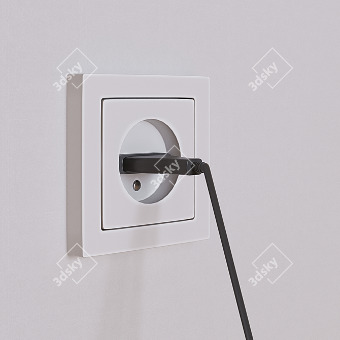 Adjustable Wire Outlet: Wire Editing.Model 3D model image 4