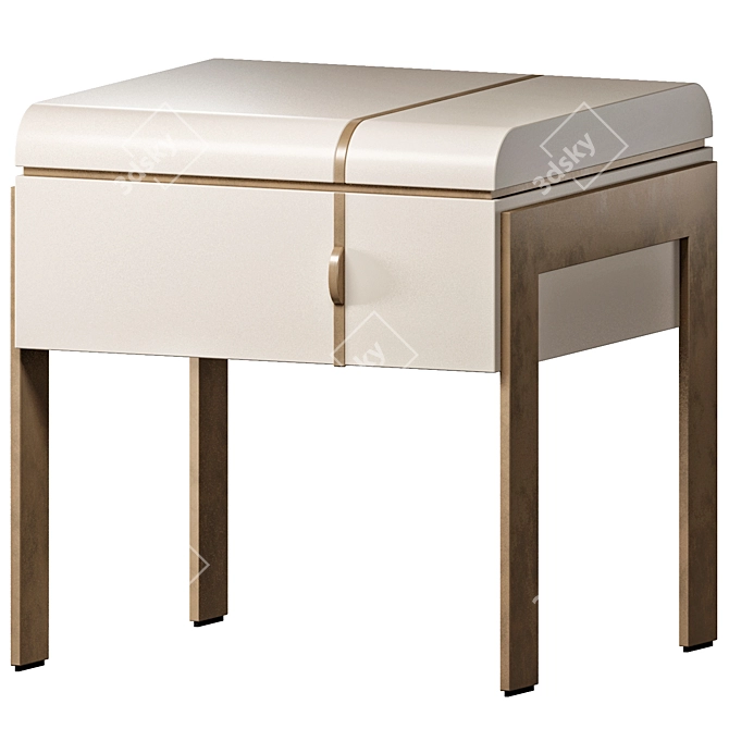 Carpanese Home Althea Nightstand: Elegant Bedside Storage 3D model image 1