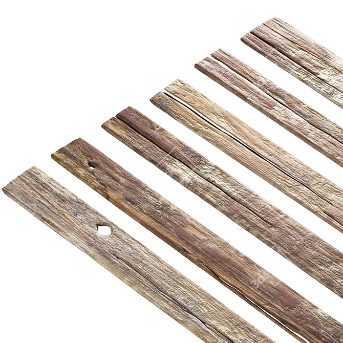 Vintage Plank Set 22 3D model image 2