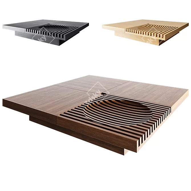 Sleek Corona Coffee Table Render 3D model image 1