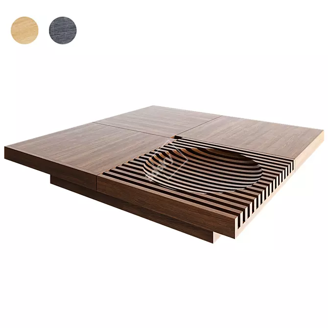 Sleek Corona Coffee Table Render 3D model image 2