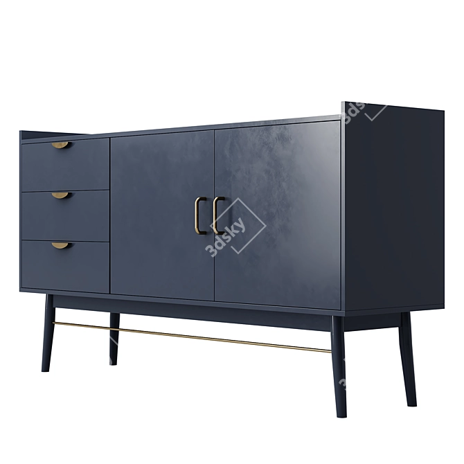 PENELOPE Dark Blue Sideboard Cabinet 3D model image 3