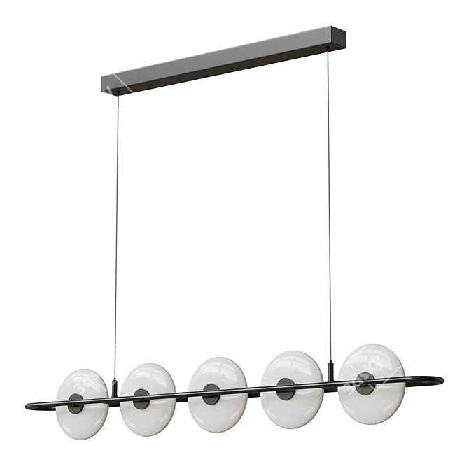 Modern LED Disc Lamp Fixture 3D model image 1