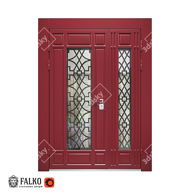 Custom Entry Doors: FALKO Stylized 3D model image 1