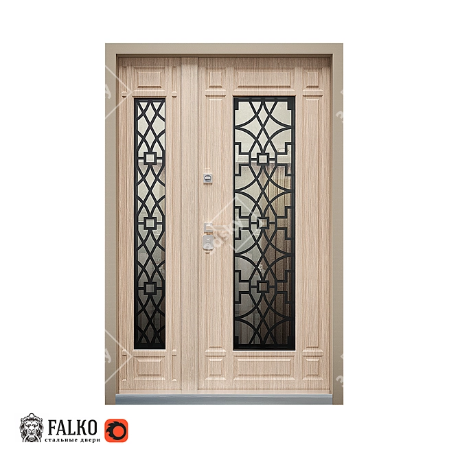 Custom Entry Doors: FALKO Stylized 3D model image 5