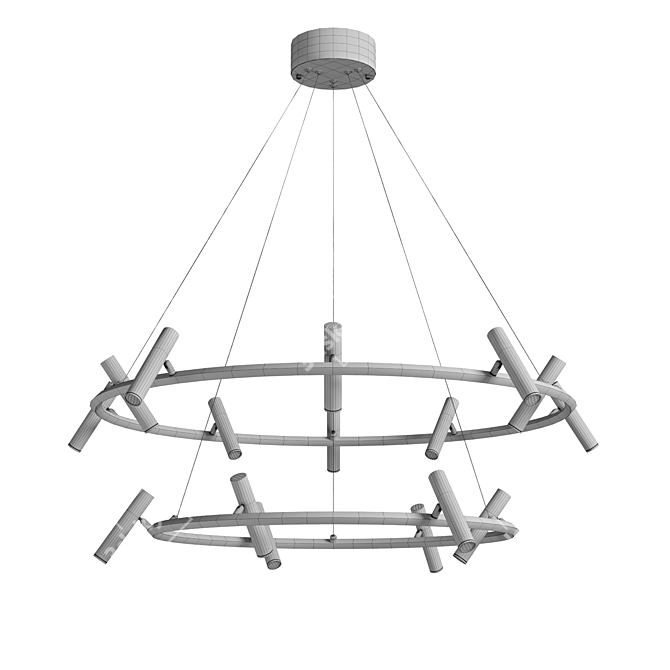 Sleek Leeds Lamp Ring 3D model image 2