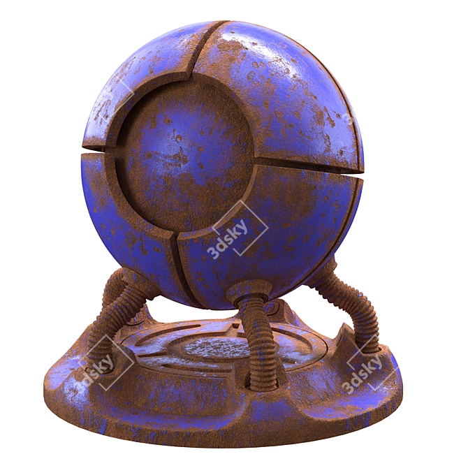 Rust Shader for Vray 3D model image 2