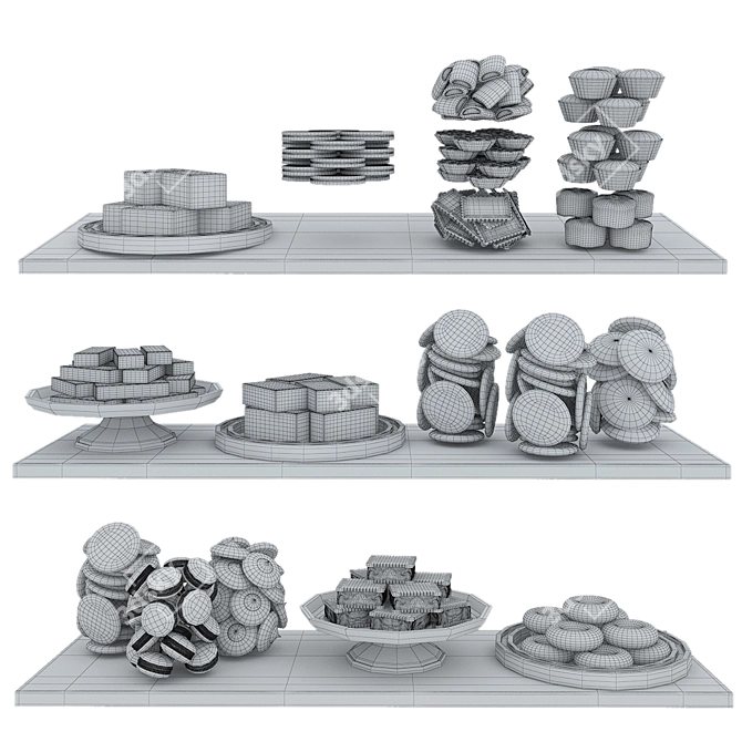 Bakery & Biscuit 3D Set 3D model image 6