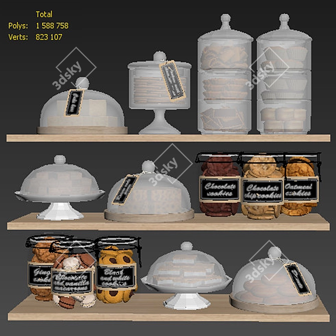 Bakery & Biscuit 3D Set 3D model image 7